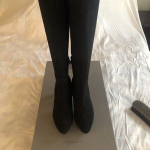 NEW Aquatalia Rhumba Black Suede Tall Boots Size 8